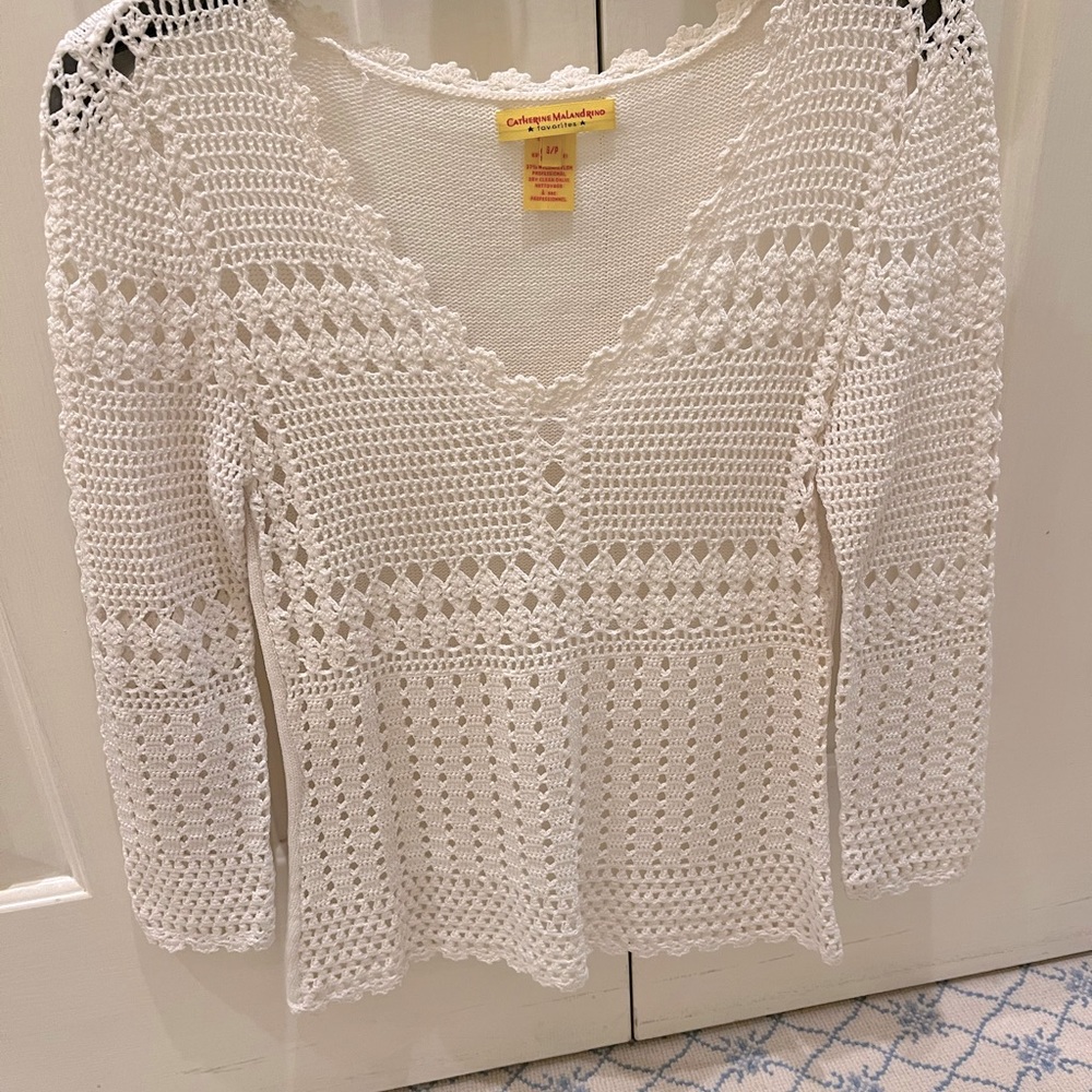 Sexy Catherine Malandrino crochet top